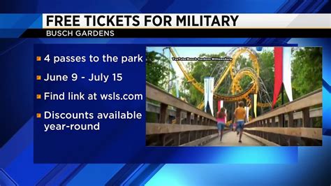 how much are busch garden tickets with military discount